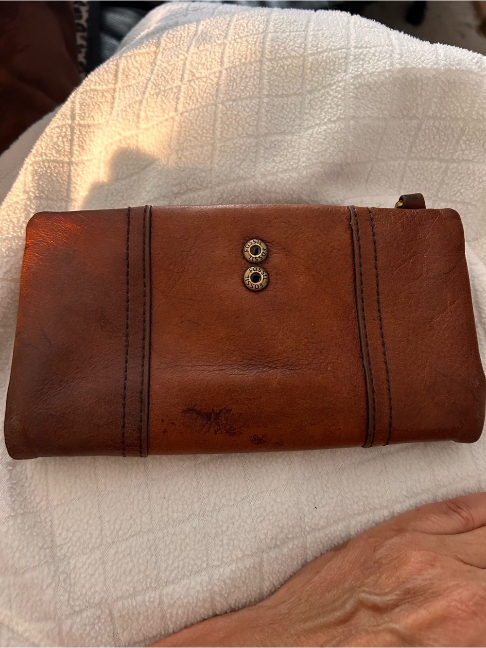 Fossil Brown leather wallet “Long live Vintage” - Picture 6 of 17